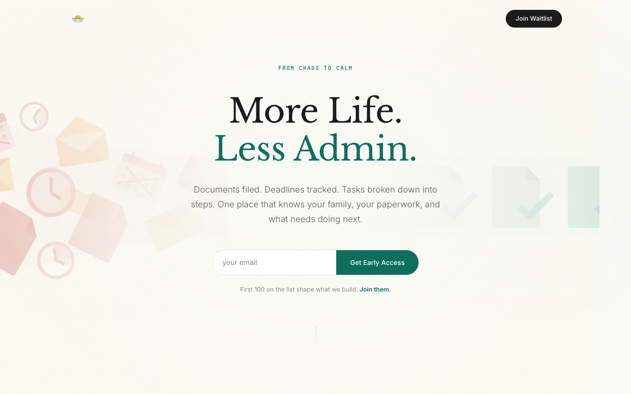 More Life Less Admin website